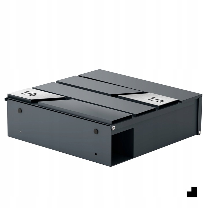 Duża Skrzynka Na Listy Z Numerem Domu Antracyt Wyżłobiony Numer Domu