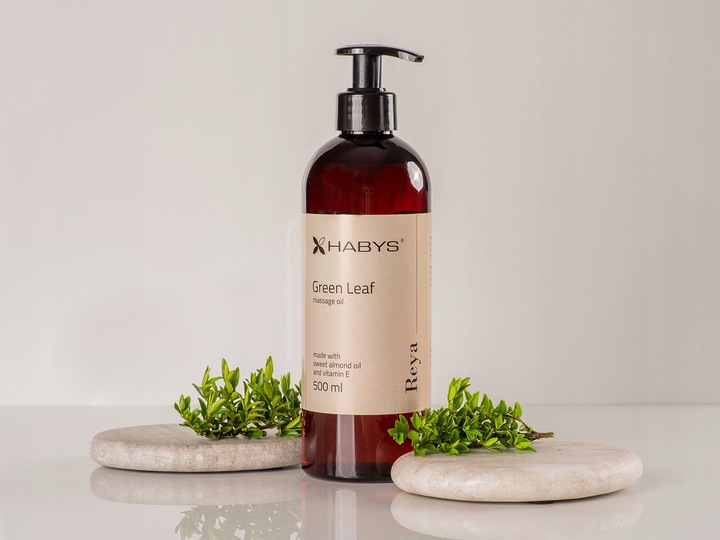 OLEJEK DO MASAŻU REYA GREEN LEAF 500 ML WITAMINA E UJĘDRNIA NAWILŻA
