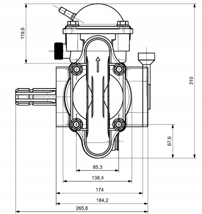 Pompa opryskiwacza przeponowa P-100 Agroplast 120 l/min