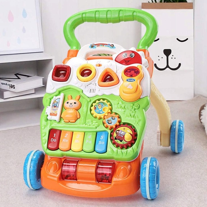 CHODZIK PCHACZ JEŹDZIK DLA DZIECI EDUKACYJNY INTERAKTYWNY PIANINKO STOLIK