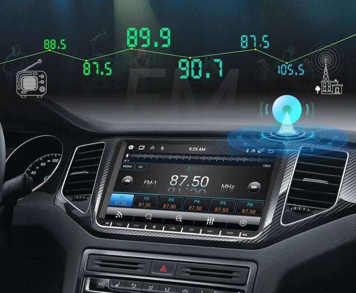 RADIO 9'' 4GB/64GB ANDROID 15 GOLF V VI PASSAT B6 B7 SEAT SKODA