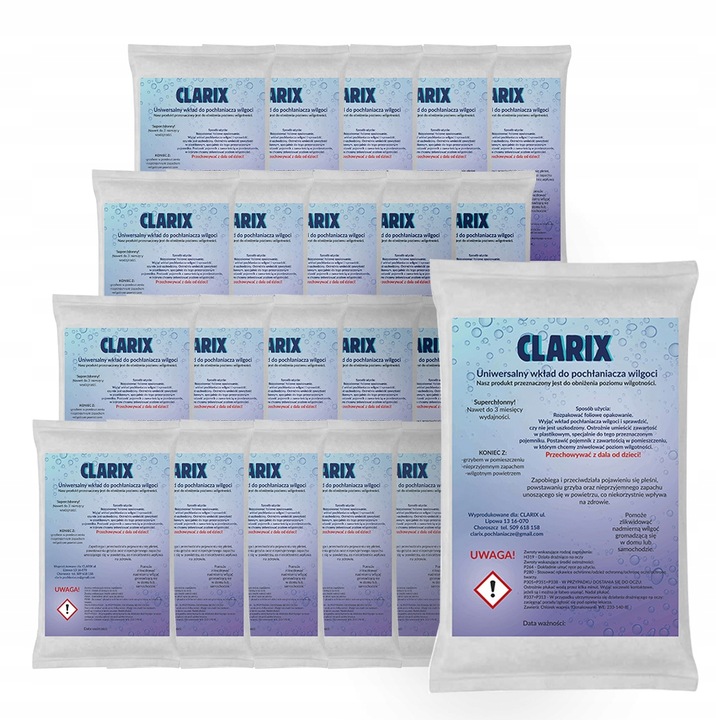 Wkład do pochłaniacz wilgoci osuszacz zapas - 280g x 20 szt