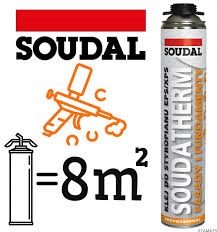 Klej do styropianu EPS i XPS Soudal SOUDATHERM 750ml.
