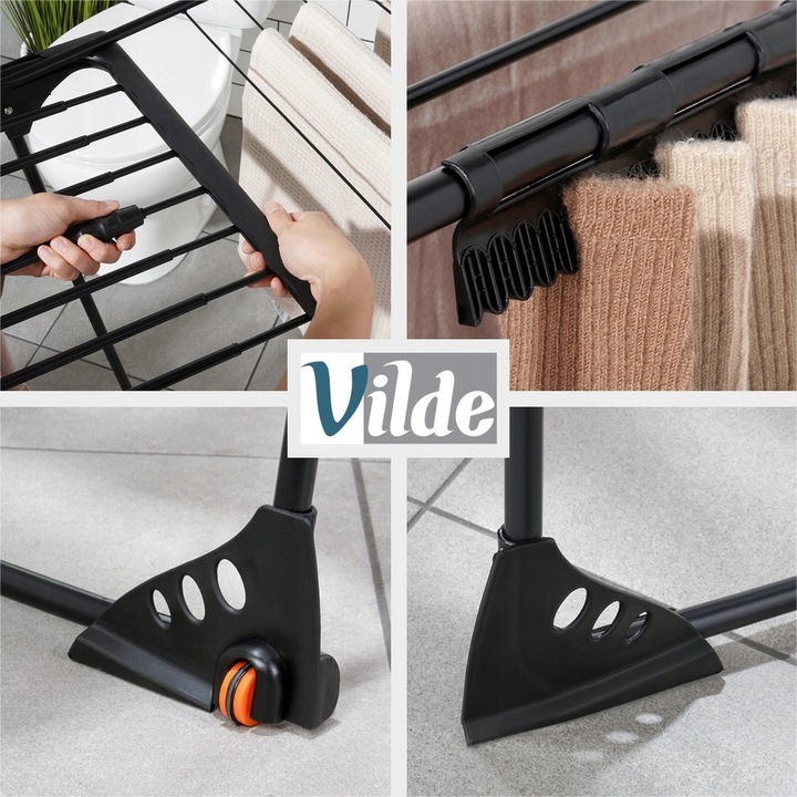 Duża SUSZARKA NA PRANIE ubrania odzież bieliznę TELESKOPOWA rozsuwana XXL