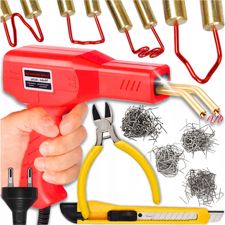 Zestaw Spawarka do Plastiku Zgrzewarka Zszywarka Lutownica do Tworzywa