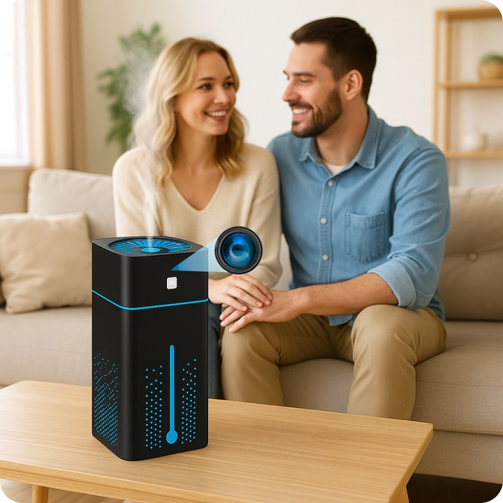 MINI KAMERA WIFI SZPIEGOWSKA W NAWILŻACZU CZUJNIK RUCHU PODGLĄD NA