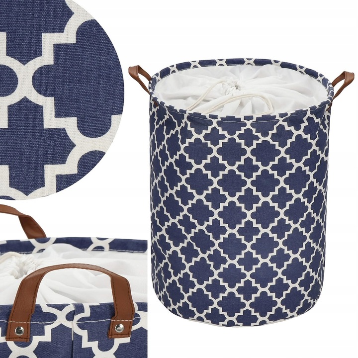 POJEMNIK KOSZ WOREK NA PRANIE UBRANIA ORGANIZER POJEMNY BARYŁKA SKŁADANY XL