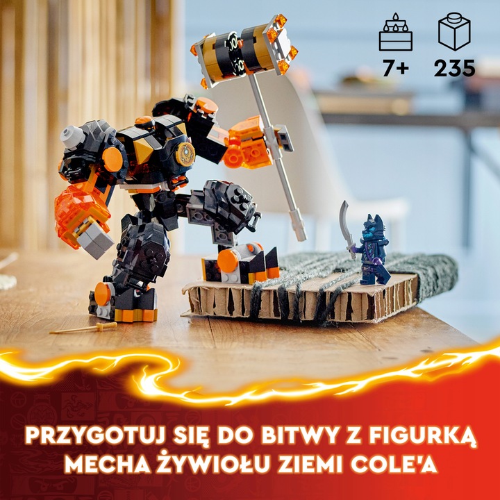 LEGO NINJAGO Mech żywiołu ziemi Cole’a 71806
