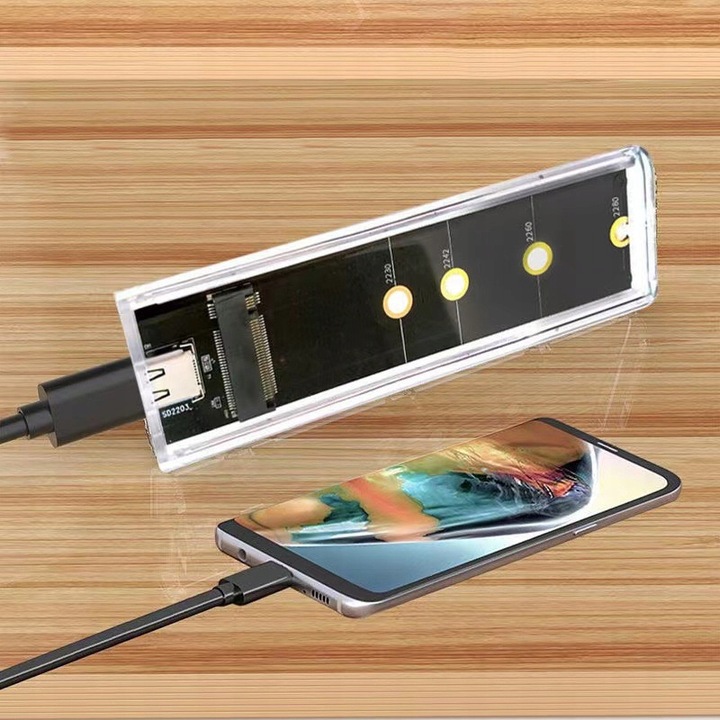 OBUDOWA NA DYSK NVME M2 SATA SSD ADAPTER NGFF M.2 USB 3.1 USB TYP-C 10 GBPS