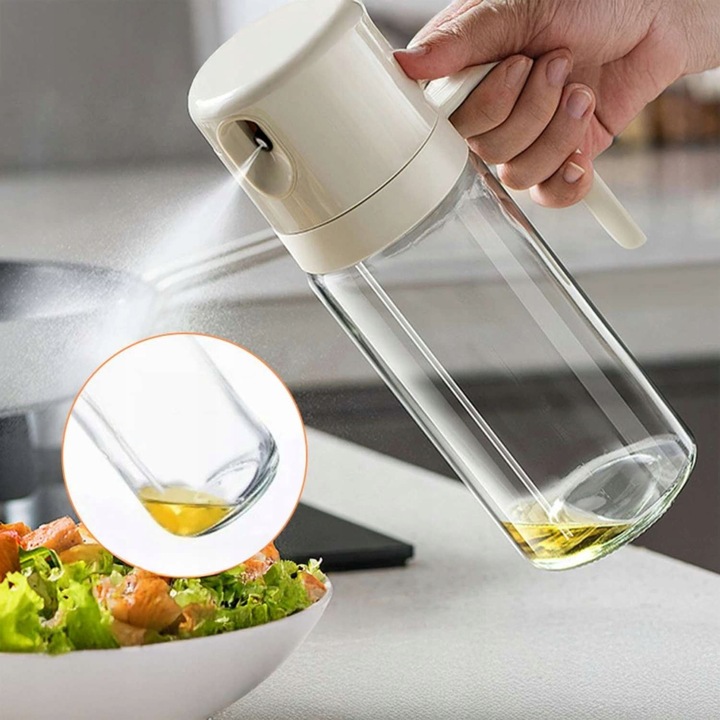 SPRYSKIWACZ DO OLIWY OLEJU SZKLANY DOZOWNIK SPRAY ATOMIZER WYGODNY 550ML