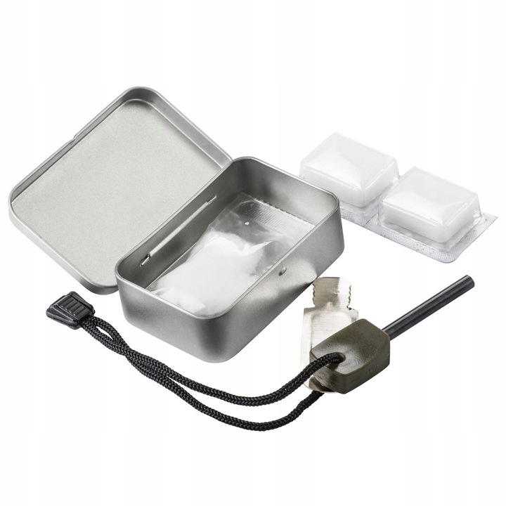 HELIKON Krzesiwo Scout Mk2 Firestarter + Opakowanie Wata Tabletki z paliwem