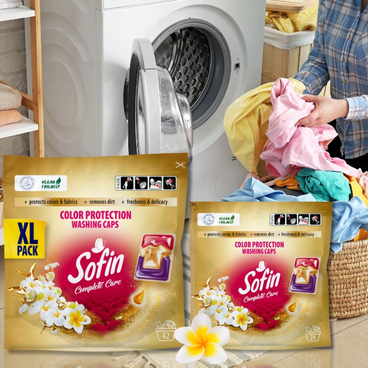Sofin Kapsułki do Prania Kolorowych Tkanin Color Ochrona Kolorów 66 prań