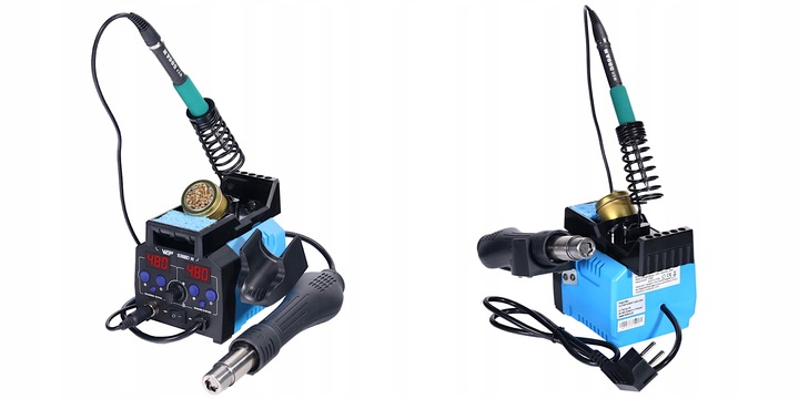 Stacja lutownicza precyzyjna HOTAIR WEP 938BD-III 775W 2w1 grot T12