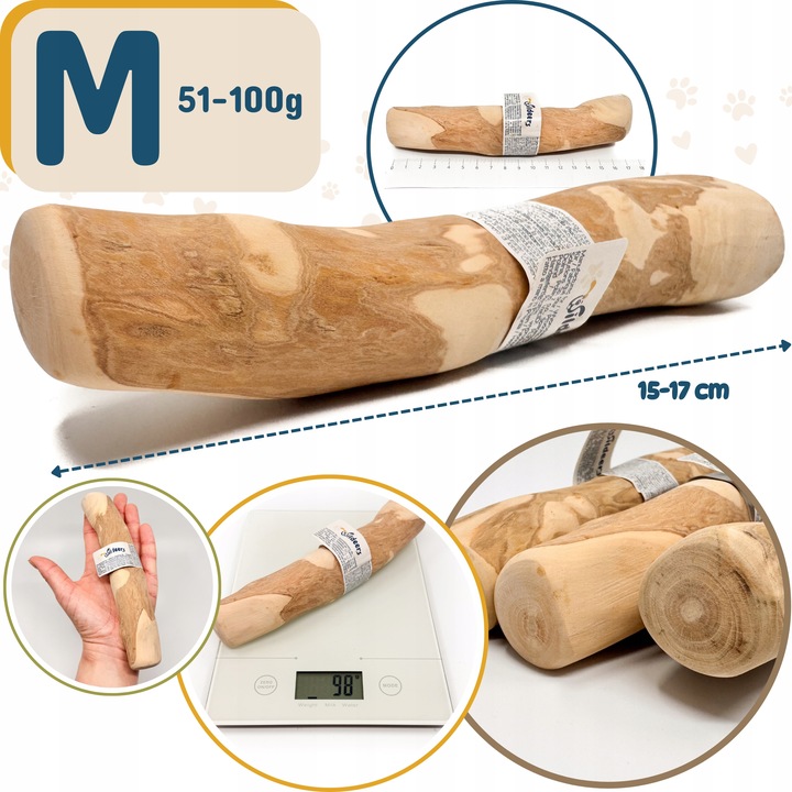PATYK Z DRZEWA KAWOWEGO M NATURALNY KAWOWY GRYZAK DLA PSA WYTRZYMAŁY ŚREDNI