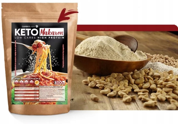 KETO MAKARON Ketogeniczny bez cukru, węglowodanów. Dla cukrzyków diabetyków