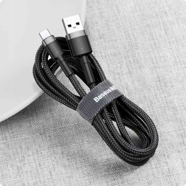 BASEUS MOCNY KABEL USB USB-C TYP-C PRZEWÓD OPLOT QUICK CHARGE 3.0 2A 3M