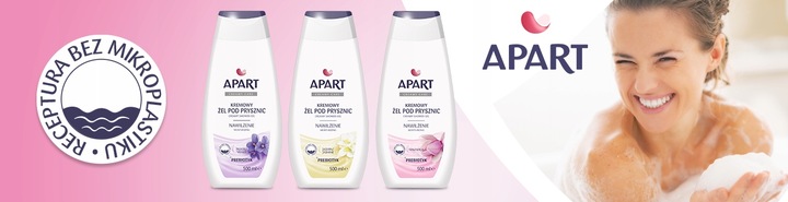 Apart Żel pod Prysznic Damski Vegan 96% Skł Pochodzenia Naturalnego 3x500ml