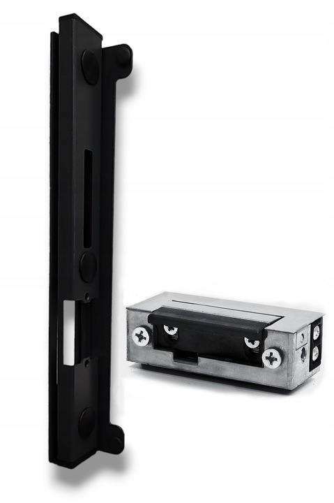 Kaseta elektrozaczepu niska kolor czarny RAL9005 do bramki furtki