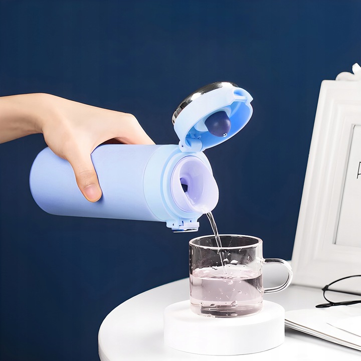 KUBEK TERMICZNY DUŻY TERMOS Z USTNIKIEM 420ML LCD SMART