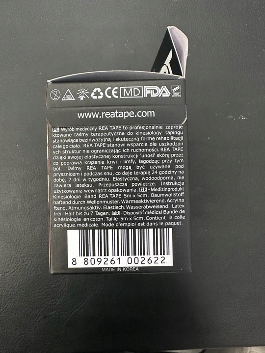 Taśma do kinesiotapingu REA TAPE Classic [Niebieski]