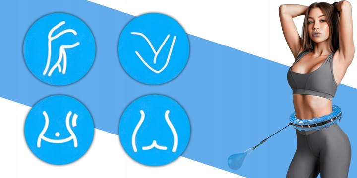 HULA HOP ODCHUDZAJĄCE Z OBCIĄŻENIEM I WYPUSTKAMI SMART Z OBCIĄŻNIKIEM HOOP