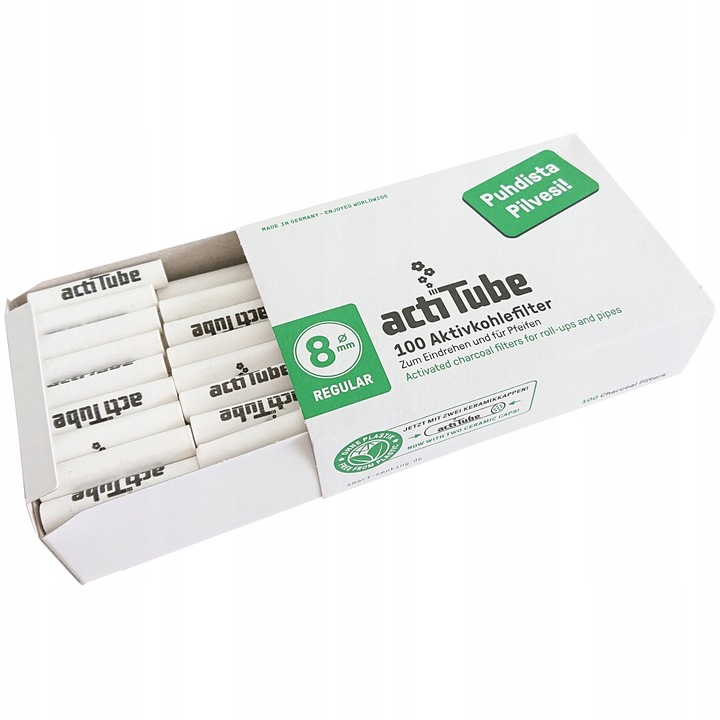Filtry węglowe ActiTube 8 mm 100 sztuk