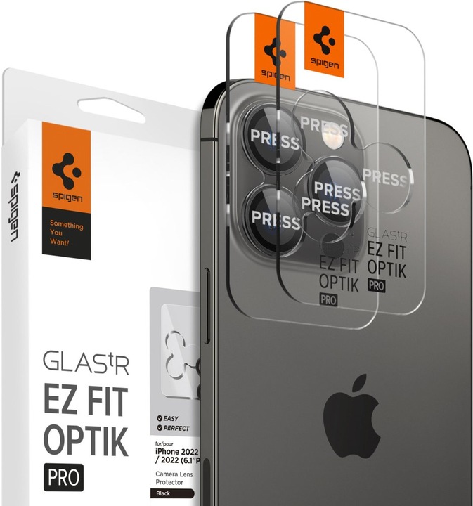 2 X OSŁONA APARATU SPIGEN OPTIK.TR " EZ FIT " CAMERA PROTECTOR IPHONE 14 PR