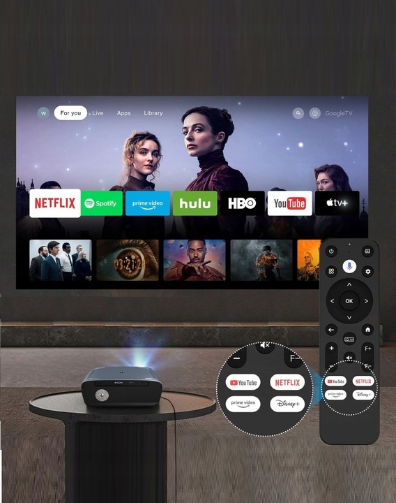 Projektor VIZIO TECH A9G 1550Ansi AndroidTV 14 FullHD 4K Dolby WIFI 6