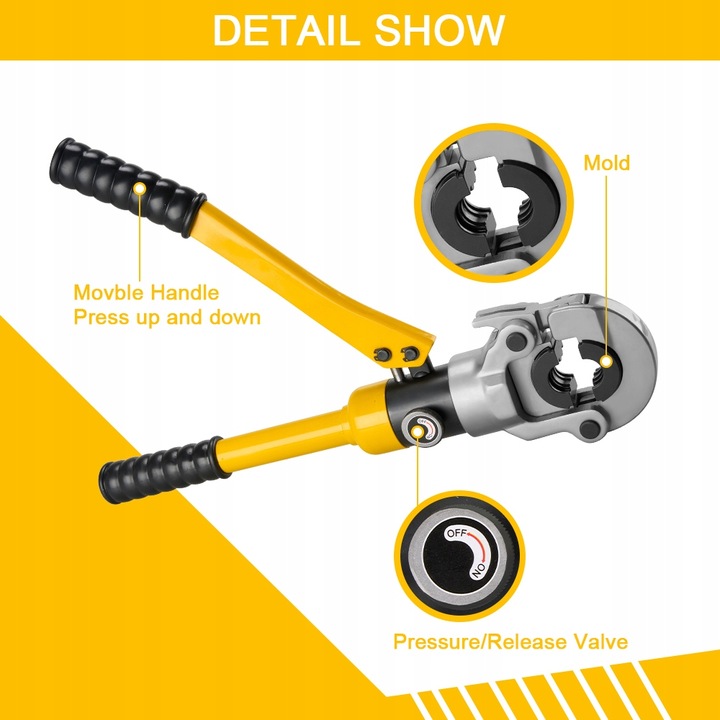 PRASKA ZACISKARKA DO RUR PEX HYDRAULICZNA 16-32mm PRASA SZCZYPCE