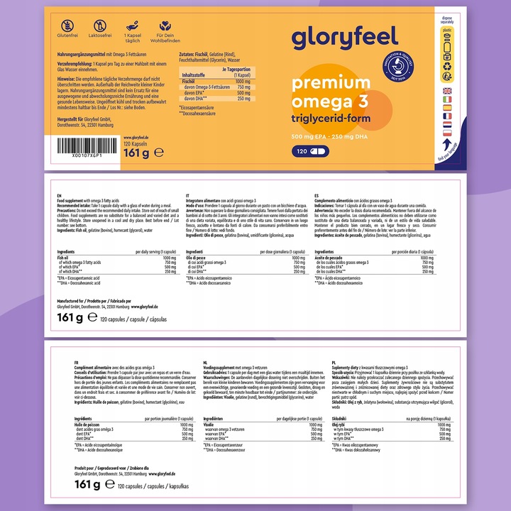 OMEGA 3 DHA EPA W WYSOKICH DAWKACH 1000mg na kapsułki 120 PREMIUM