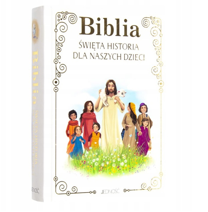Biblia Pismo Święte Pamiątka Komunii PREZENT na Komunię + Grawer w pudełku