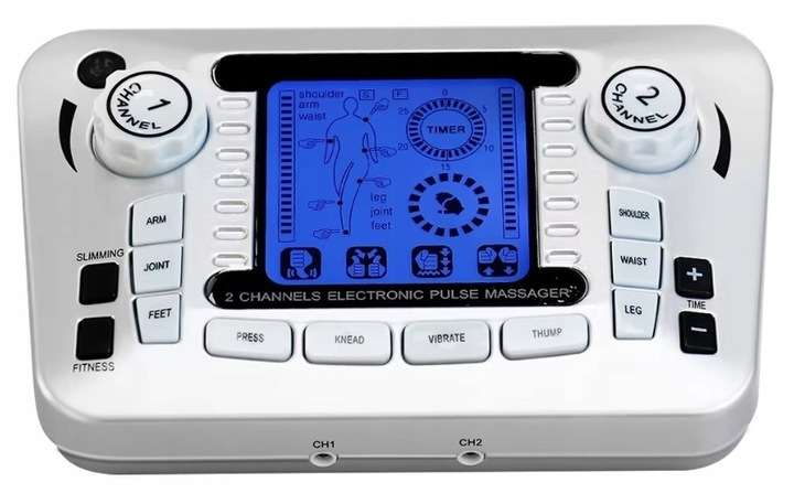 ELEKTROSTYMULATOR TENS EMS ELEKTRODY 3 RODZAJE + BAT