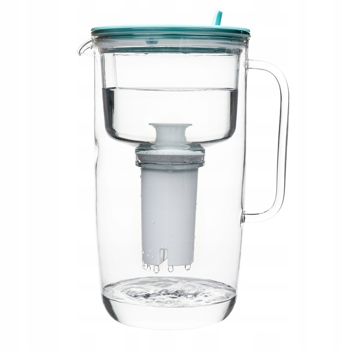 Dzbanek Filtrujący Szklany Aqualogis Sonata Niebieski + 12 wkładów