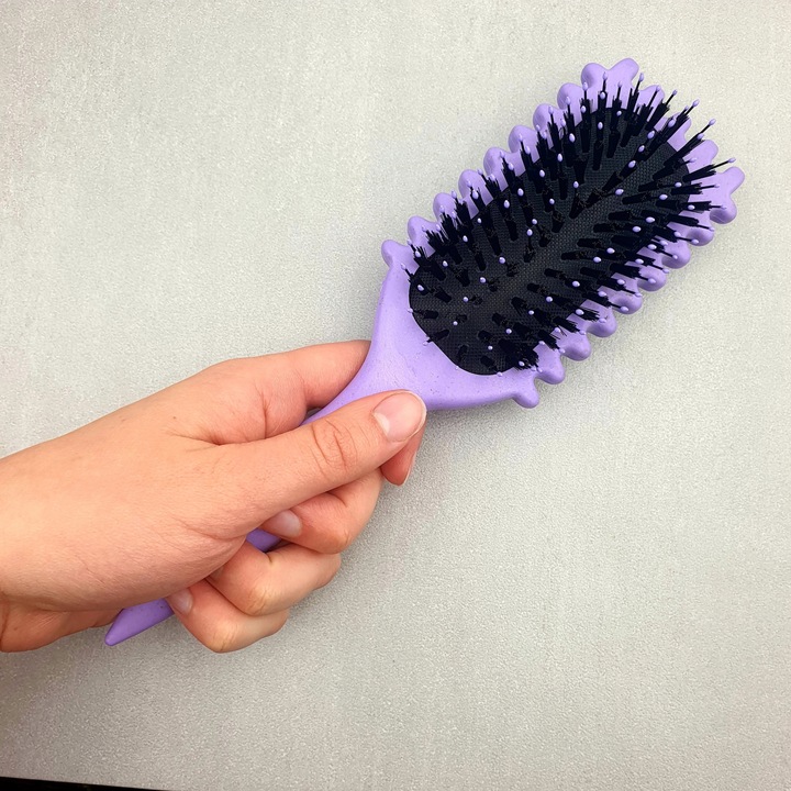 Szczotka Do Włosów Kręconych Definiująca Loki Włosie Dzika Do LokówFiolet