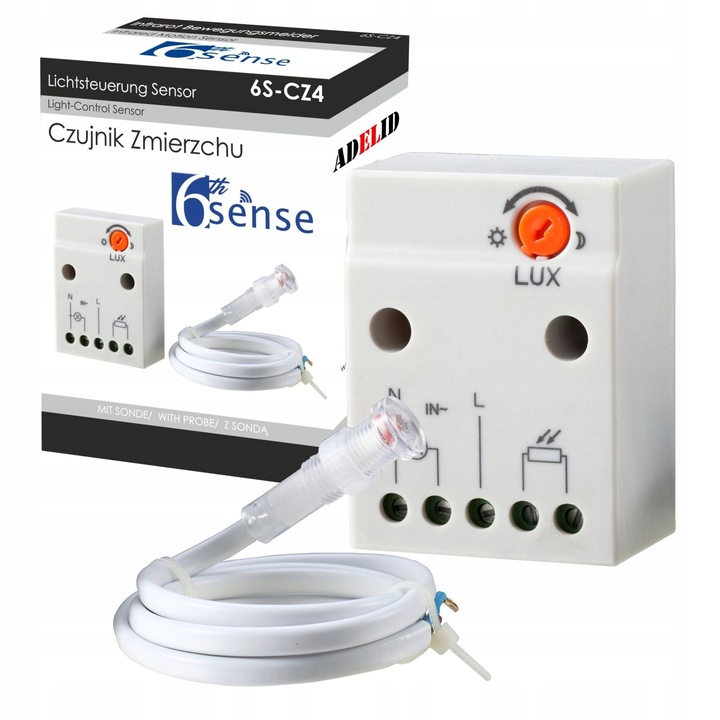 CZUJNIK ZMIERZCHU ZMIERZCHOWY SONDĄ HERMETYCZNĄ AUTOMATYCZNY 3500W LED
