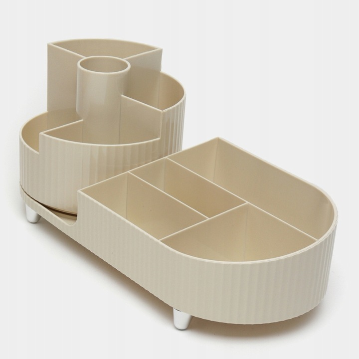 Organizer obrotowy biurowy i kosmetyczny kuferek elegancki pojemnik