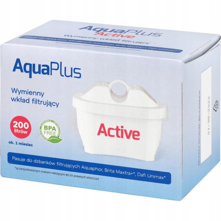 6x Filtr do wody AquaPlus wkład do dzbanka Brita, Dafi, Aqauphor