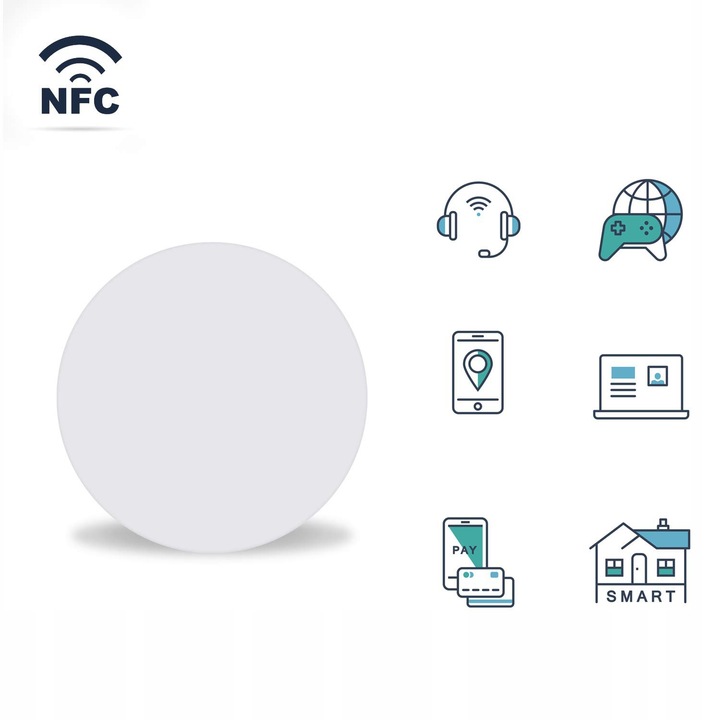 ZNACZNIK KART NFC PUSTE ZNACZNIK TAGI Z CHIPAMI NFC MONETY KARTA NFC 50 SZT