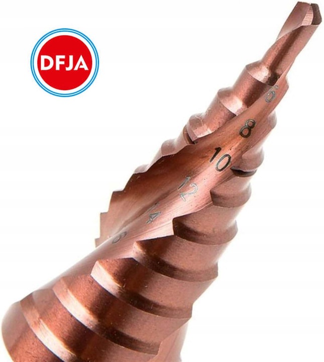 WIERTŁA KOBALTOWE STOPNIOWE STOŻKOWE DO METALU STALI ZESTAW HSS CO/M35