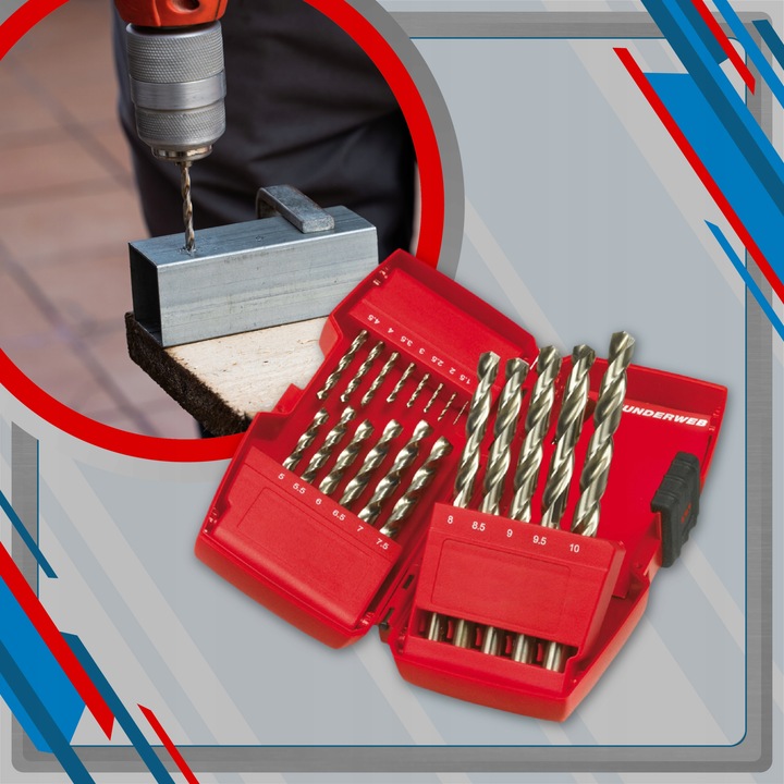 Wiertła do metalu zestaw wierteł hss-g mm wiertło 19 szt komplet Milwaukee