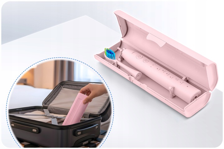 SZCZOTECZKA SONICZNA DO ZĘBÓW ELEKTRYCZNA + ETUI BERDSEN GALAXY