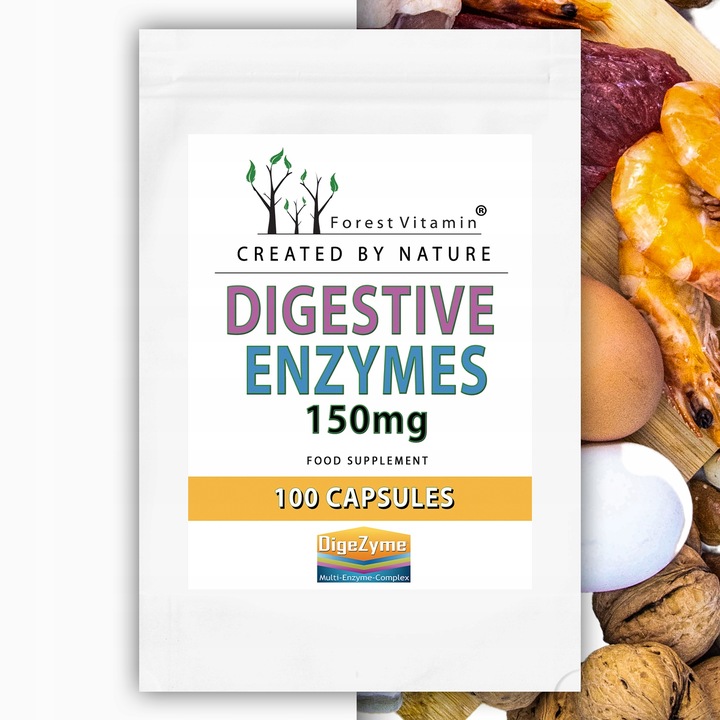 ENZYMY TRAWIENNE COMPLEX DIGEZYME 100 kaps LAKTAZA MOCNE