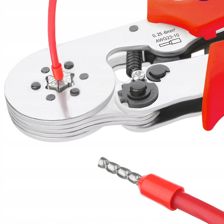 ZACISKARKA PRASKA do tulejek kablowych SZEŚCIOKĄTNA kabli konektorów