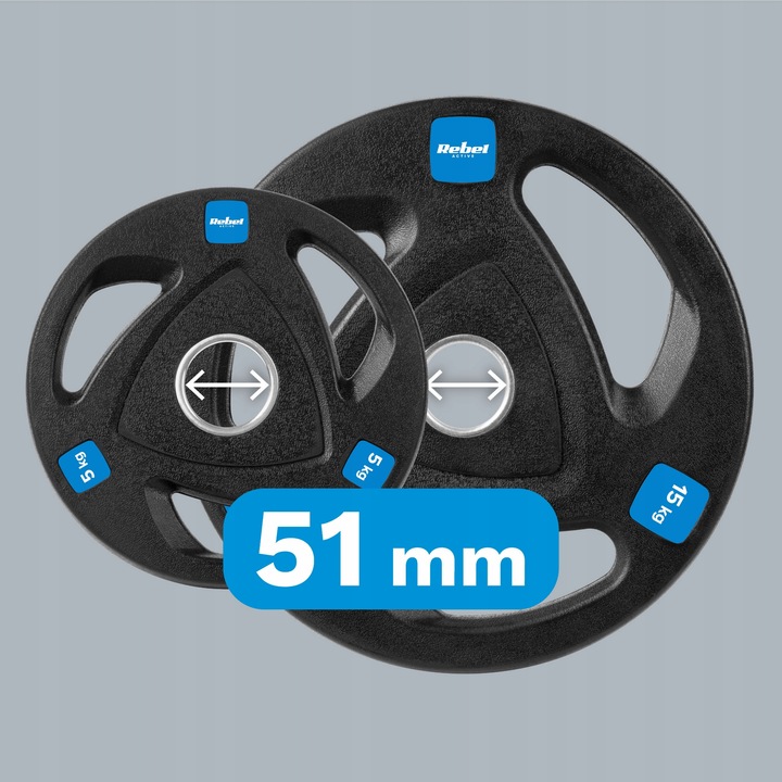 Obciążenie żeliwne olimpijskie zestaw 8x1,25 4x2,5 2x5kg 30kg 51mm Rebel