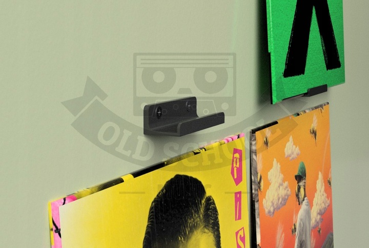 4x Wieszak BEZ WIERCENIA ŚCIENNY na WINYLE płyty winylowe Stojak