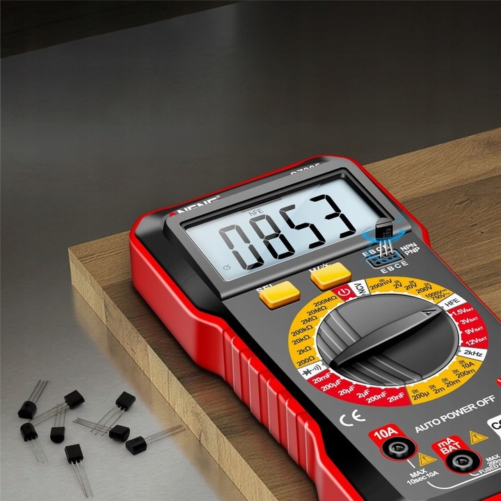 MULTIMETR RĘCZNY MIERNIK CYFROWY NAPIĘCIA PRĄDU INTELIGENTNY POMIAR I