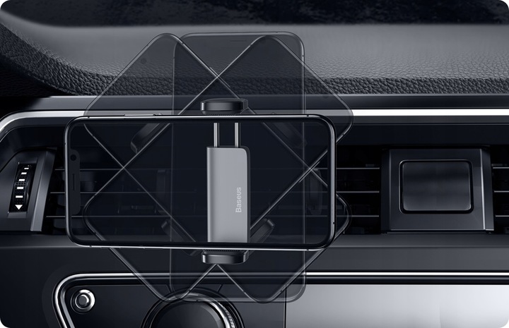 BASEUS UCHWYT NA TELEFON DO SAMOCHODU AUTA ZACISKOWY DO KRATKI NAWIEWU