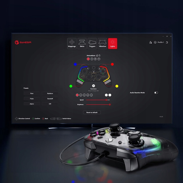 Kontroler Pad przewodowy GameSir K1 Kaleid GamePad LED do Xbox PC Steam