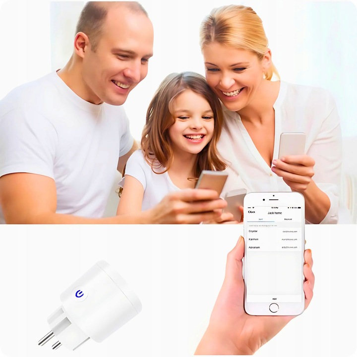 INTELIGENTNE GNIAZDKO WiFi SMART TUYA WATOMIERZ PROGRAMATOR TIMER