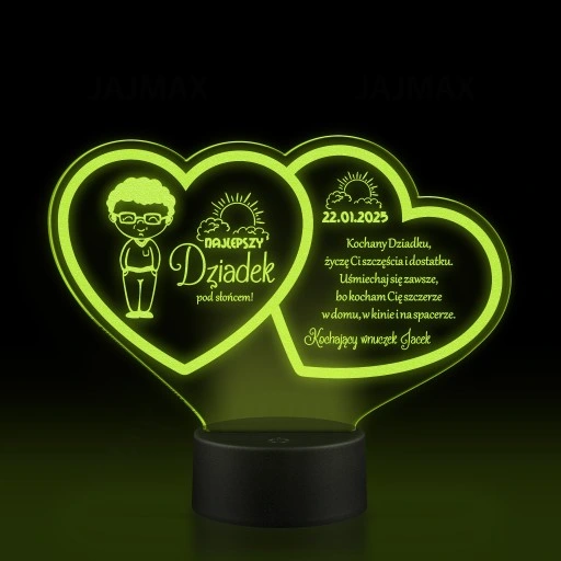 Prezent Dzień Babci i Dziadka Statuetka lampka LED